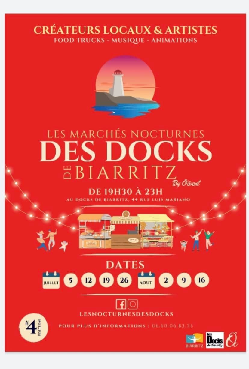 marché nocturnes artisans créateurs docks biarritz