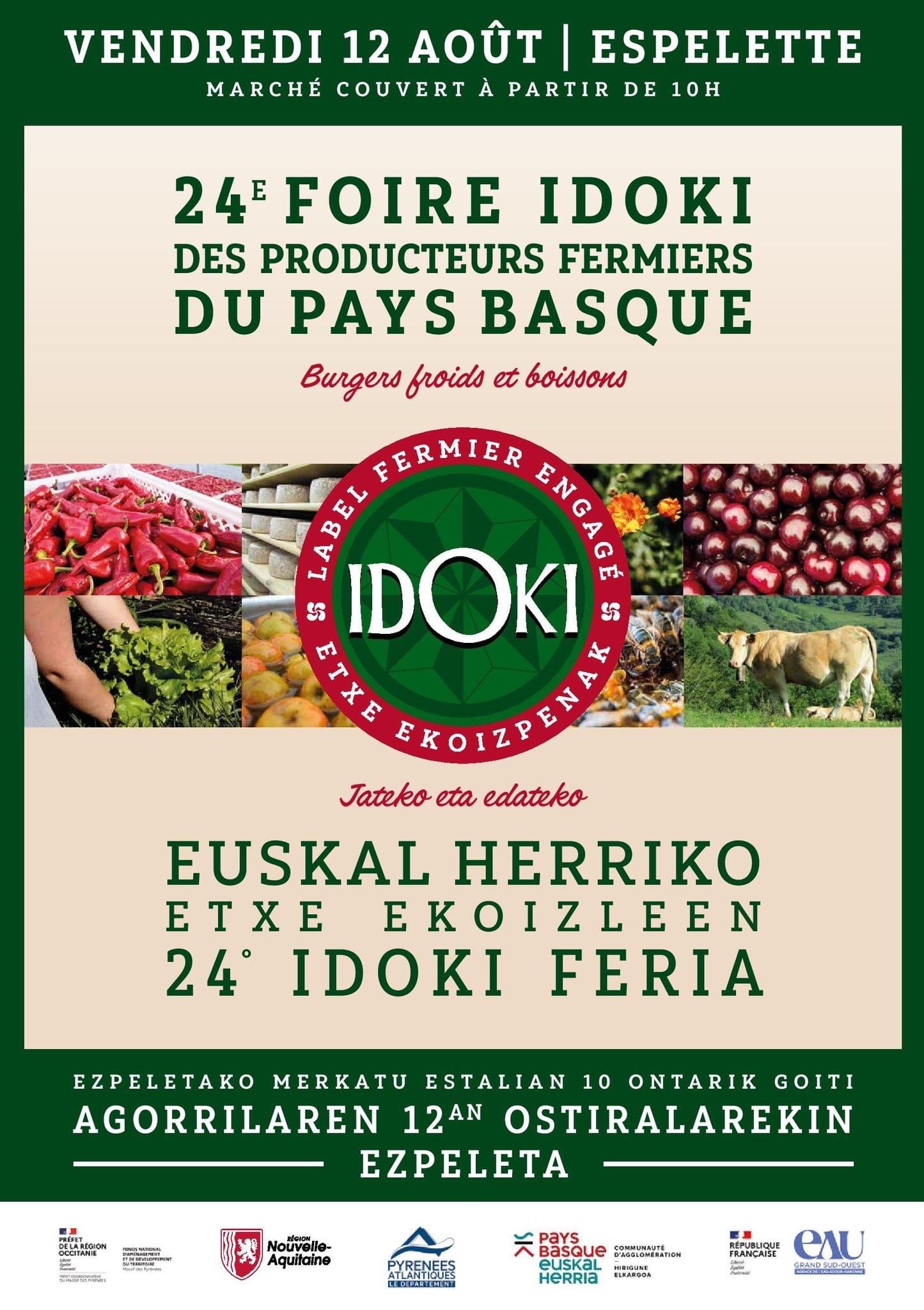Foire IDOKI des producteurs fermiers du pays basque Espelette