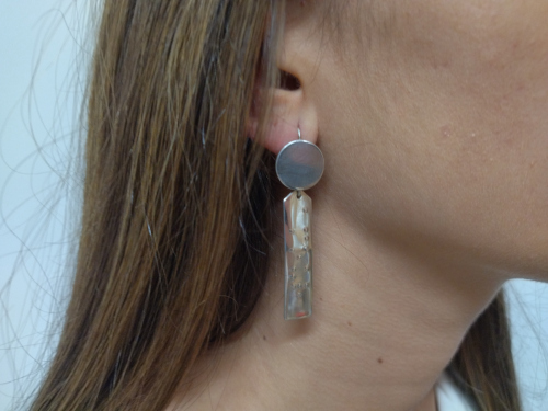 boucle d'oreilles pendantes argent recyclé créatrice pays basque