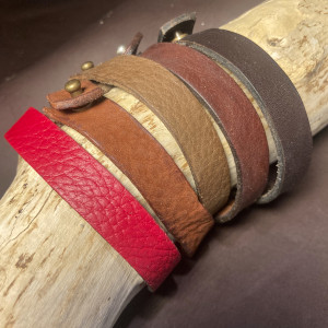 bracelets cuirs pour cavalier avec nom cheval ou poney