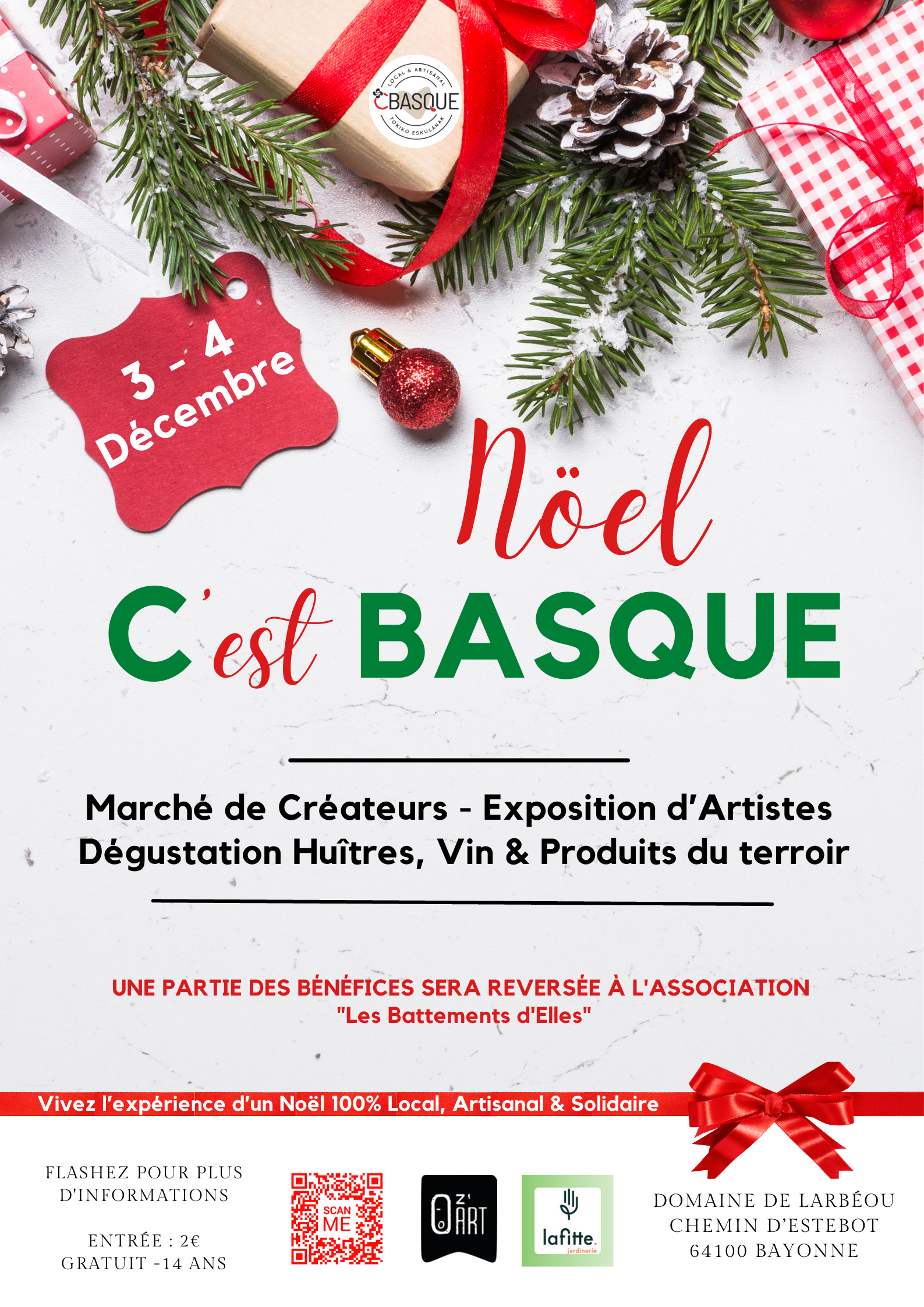 marché de Noel créateurs artistes et producteurs au Pays Basque